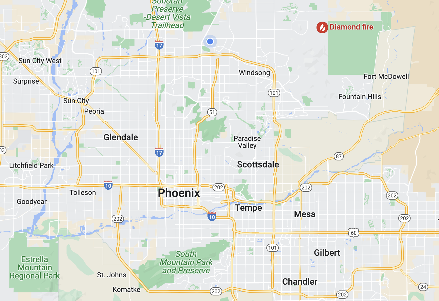 Maricopa Arizona Service Map